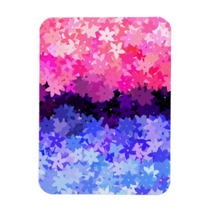 Groovy Boho Quirky Retro Floral Omnisexual Pride Magnet