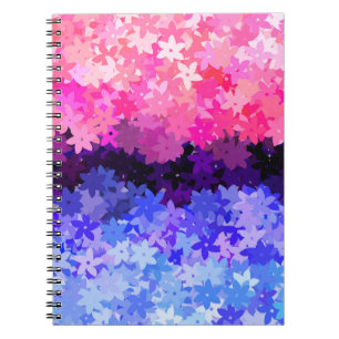 Groovy Boho Quirky Retro Floral Omnisexual Pride Notebook