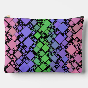 Groovy Boho Retro Mod Geometric Trigender Pride Accessory Pouch