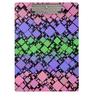 Groovy Boho Retro Mod Geometric Trigender Pride Clipboard