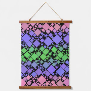 Groovy Boho Retro Mod Geometric Trigender Pride Hanging Tapestry