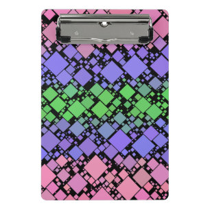 Groovy Boho Retro Mod Geometric Trigender Pride Mini Clipboard
