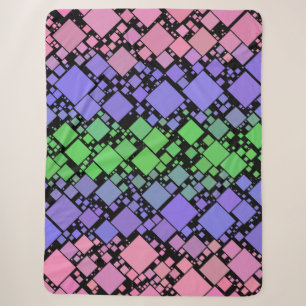 Groovy Boho Retro Mod Geometric Trigender Pride Sherpa Blanket