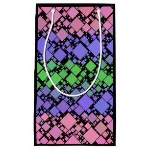 Groovy Boho Retro Mod Geometric Trigender Pride Small Gift Bag
