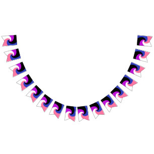 Groovy Boho Spiral Abstract Genderfluid Pride Flag