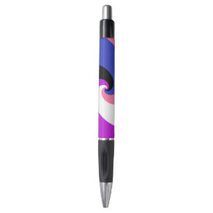 Groovy Boho Spiral Abstract Genderfluid Pride Flag