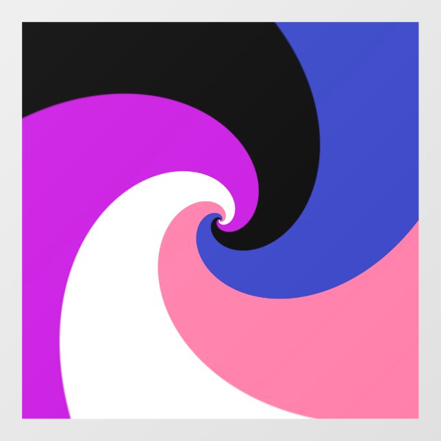 Groovy Boho Spiral Abstract Genderfluid Pride Flag (Sheet)