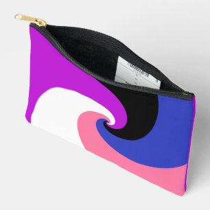 Groovy Boho Spiral Abstract Genderfluid Pride Flag Accessory Pouch