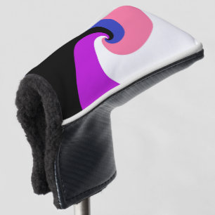 Groovy Boho Spiral Abstract Genderfluid Pride Flag Golf Head Cover