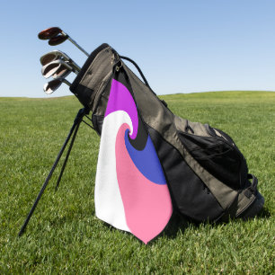 Groovy Boho Spiral Abstract Genderfluid Pride Flag Golf Towel