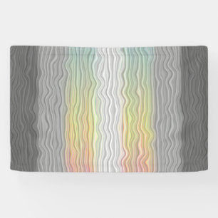 Groovy Boho Trippy Abstract Demifluid Pride Flag Banner