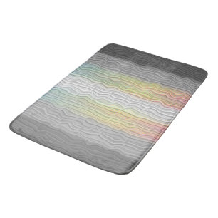 Groovy Boho Trippy Abstract Demifluid Pride Flag Bath Mat