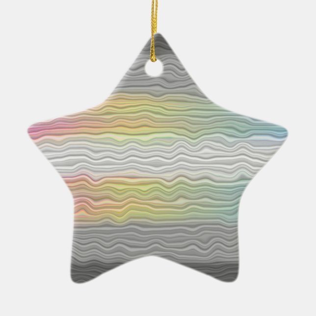 Groovy Boho Trippy Abstract Demifluid Pride Flag Ceramic Tree Decoration (Front)