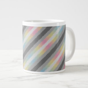 Groovy Boho Trippy Abstract Demifluid Pride Flag Large Coffee Mug