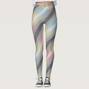 Groovy Boho Trippy Abstract Demifluid Pride Flag Leggings