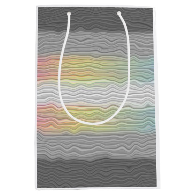 Groovy Boho Trippy Abstract Demifluid Pride Flag Medium Gift Bag (Front)