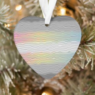 Groovy Boho Trippy Abstract Demifluid Pride Flag Ornament