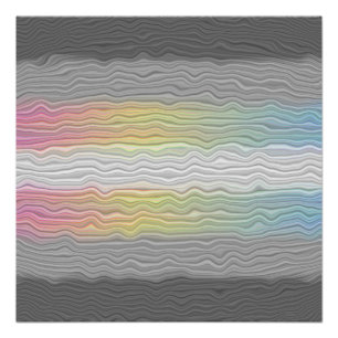 Groovy Boho Trippy Abstract Demifluid Pride Flag Poster