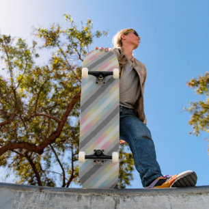 Groovy Boho Trippy Abstract Demifluid Pride Flag Skateboard
