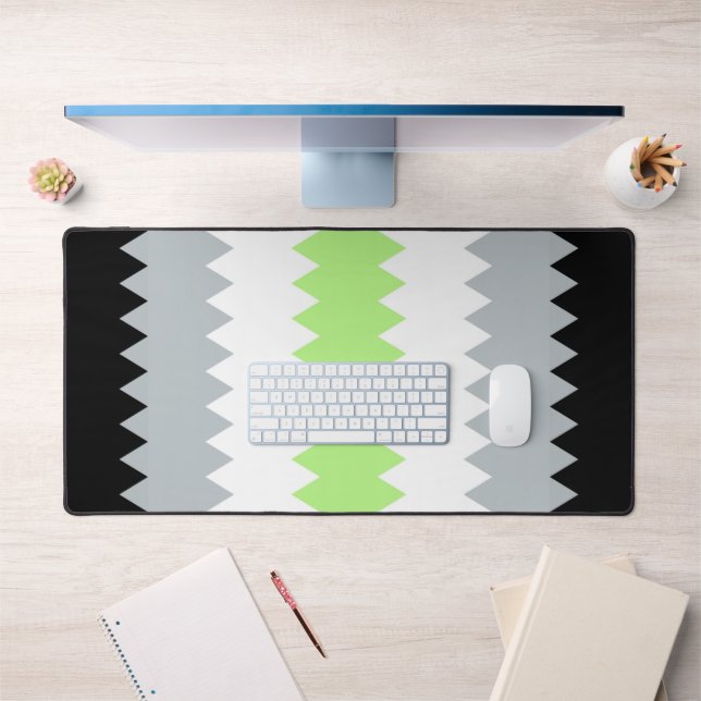 Groovy Boho ZigZag Abstract Agender Pride Flag Desk Mat (Office 1)