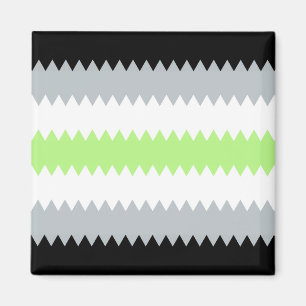 Groovy Boho ZigZag Abstract Agender Pride Flag Magnet