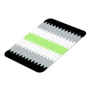 Groovy Boho ZigZag Abstract Agender Pride Flag Magnet