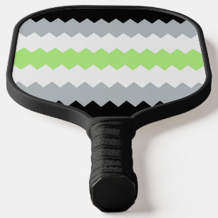 Groovy Boho ZigZag Abstract Agender Pride Flag Pickleball Paddle