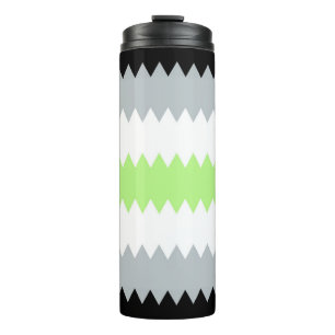Groovy Boho ZigZag Abstract Agender Pride Flag Thermal Tumbler