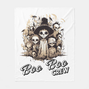 Groovy Boo Boo Crew Halloween Ghost Townspeople Fleece Blanket