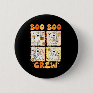 Groovy Boo Boo Crew Nurse Funny Ghost Women Hallow 6 Cm Round Badge