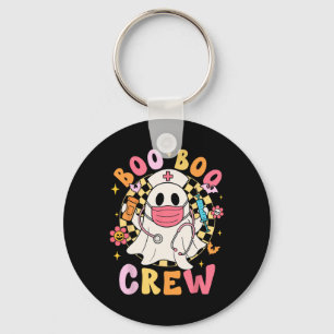 Groovy Boo Boo Crew Nurse Funny Ghost Women Hallow Key Ring