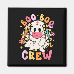 Groovy Boo Boo Crew Nurse Funny Ghost Women Hallow Magnet