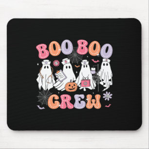 Groovy Boo Boo Crew Nurse Funny Ghost Women Hallow Mouse Pad