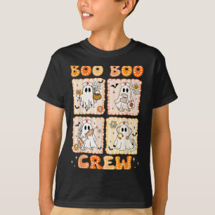 Groovy Boo Boo Crew Nurse Funny Ghost Women Hallow T-Shirt