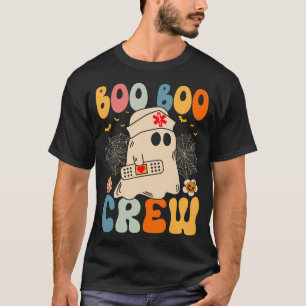 Groovy Boo Boo Crew Nurse Ghost Halloween  T-Shirt