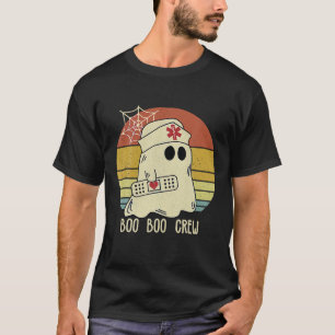 Groovy Boo Boo Crew Nurse Scrub Funny Ghost T-Shirt