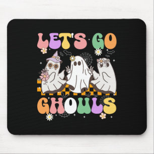 Groovy Boo Lets Go Ghouls Halloween Ghost Women Gi Mouse Pad