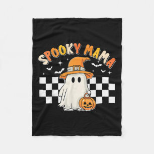 Groovy Boo One Soky Mama First Halloween Birthday Fleece Blanket