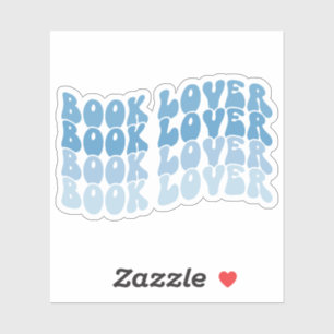 Groovy Book Lover Blue Multicolored Retro Vinyl