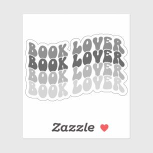 Groovy Book Lover Grey Multicolored Retro Vinyl