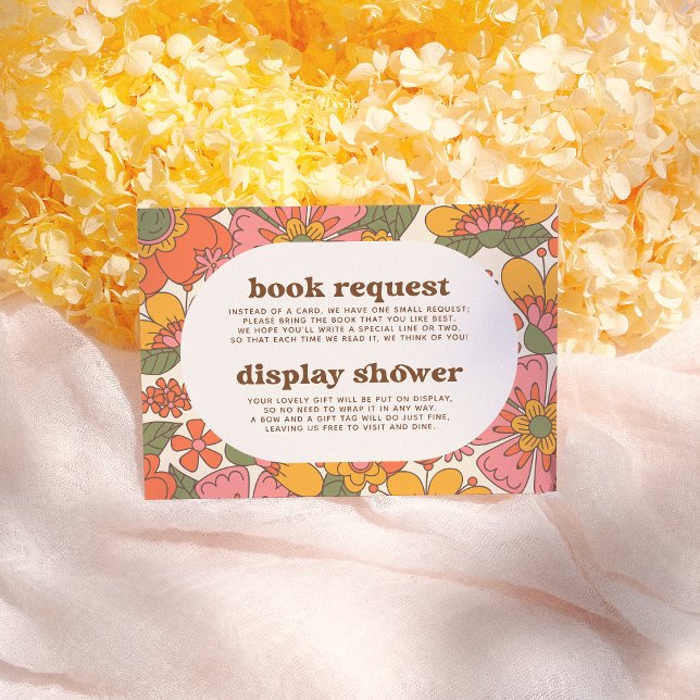 Groovy Books For Baby & Display Shower Baby Shower Enclosure Card (Creator Uploaded)