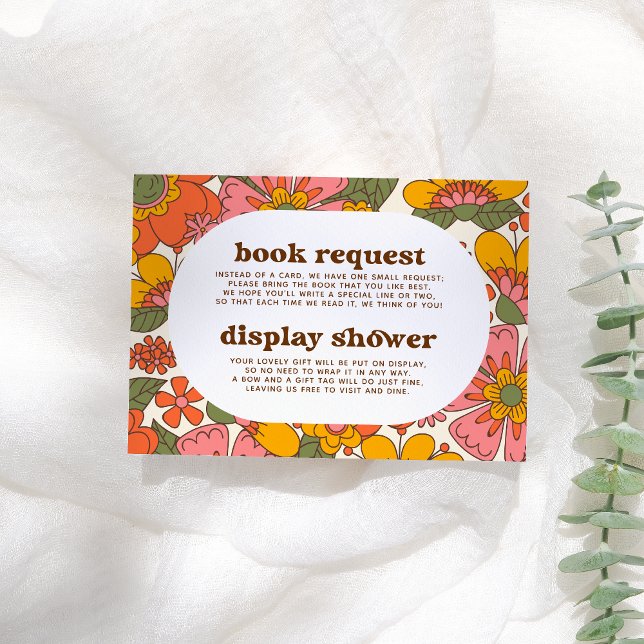 Groovy Books For Baby & Display Shower Baby Shower Enclosure Card (Creator Uploaded)