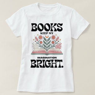 Groovy Bookworm Reading Lover Floral Botanical T-Shirt