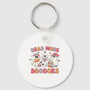 Groovy Booooks Ghost Read More Books Funny Teacher Key Ring