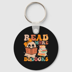 Groovy Booooks Ghost Read More Books Funny Teacher Key Ring