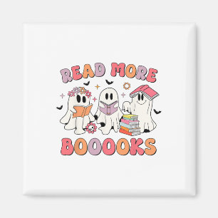 Groovy Booooks Ghost Read More Books Funny Teacher Magnet