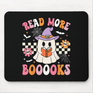 Groovy Booooks Ghost Read More Books Funny Teacher Mouse Pad