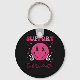Groovy Breast Cancer Awareness Men Women Kids Key Ring