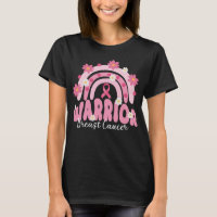 groovy breast cancer warrior rainbow flower