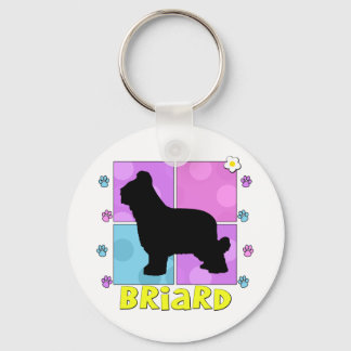 Groovy Briard Key Ring